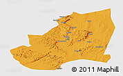 Political Panoramic Map of Kondoa, single color outside