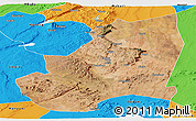 Satellite Panoramic Map of Kondoa, political outside