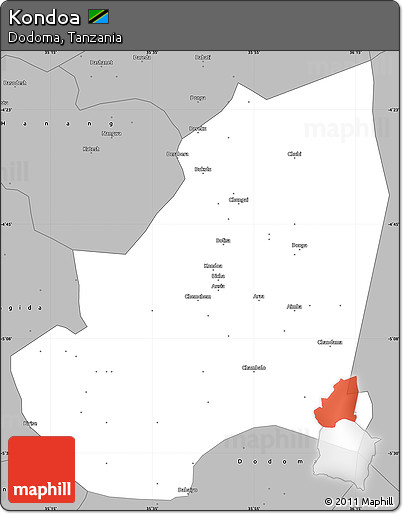 Gray Simple Map of Kondoa