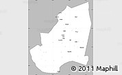 Gray Simple Map of Kondoa, single color outside