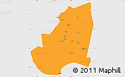 Political Simple Map of Kondoa, single color outside