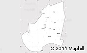 Silver Style Simple Map of Kondoa, cropped outside
