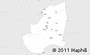 Silver Style Simple Map of Kondoa, single color outside