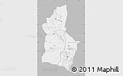 Gray Map of Dodoma, single color outside