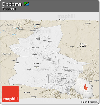 Classic Style Panoramic Map of Dodoma