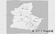 Gray Panoramic Map of Dodoma, single color outside