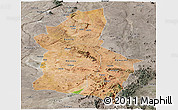 Satellite Panoramic Map of Dodoma, semi-desaturated