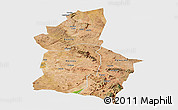 Satellite Panoramic Map of Dodoma, single color outside