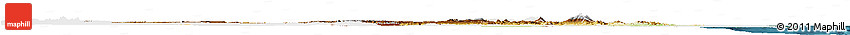 Physical Horizon Map of Tanzania, single color outside, satellite sea