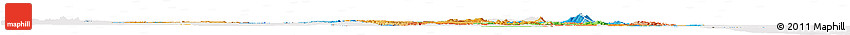 Political Horizon Map of Tanzania, cropped outside