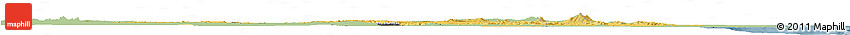 Savanna Style Horizon Map of Tanzania, single color outside