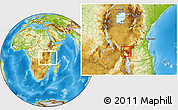 Physical Location Map of Makete, within the entire country