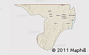 Shaded Relief 3D Map of Bukoba, cropped outside