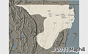 Shaded Relief 3D Map of Bukoba, darken