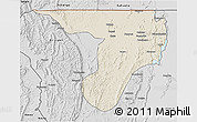 Shaded Relief 3D Map of Bukoba, desaturated