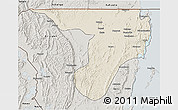 Shaded Relief 3D Map of Bukoba, semi-desaturated
