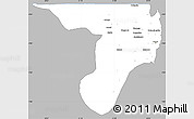 Gray Simple Map of Bukoba, single color outside