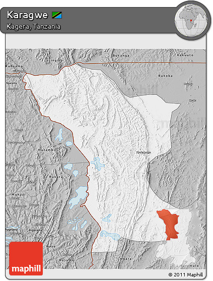 Gray 3D Map of Karagwe