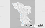 Gray 3D Map of Karagwe, single color outside