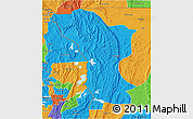 Political 3D Map of Karagwe