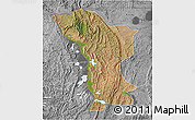 Satellite 3D Map of Karagwe, desaturated