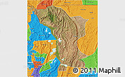 Satellite 3D Map of Karagwe, political outside