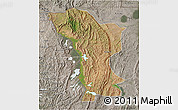 Satellite 3D Map of Karagwe, semi-desaturated