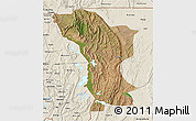 Satellite 3D Map of Karagwe, shaded relief outside
