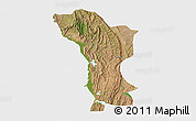 Satellite 3D Map of Karagwe, single color outside