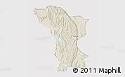 Shaded Relief 3D Map of Karagwe, cropped outside