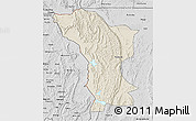 Shaded Relief 3D Map of Karagwe, desaturated