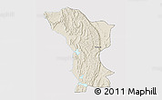 Shaded Relief 3D Map of Karagwe, single color outside