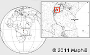 Blank Location Map of Karagwe, within the entire country