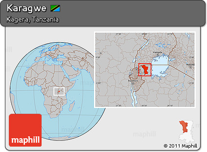Gray Location Map of Karagwe