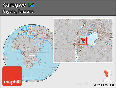Gray Location Map of Karagwe