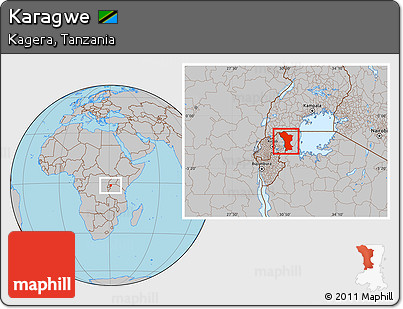 Gray Location Map of Karagwe