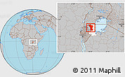 Gray Location Map of Karagwe, highlighted parent region