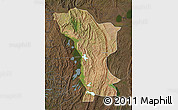 Satellite Map of Karagwe, darken