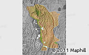 Satellite Map of Karagwe, desaturated