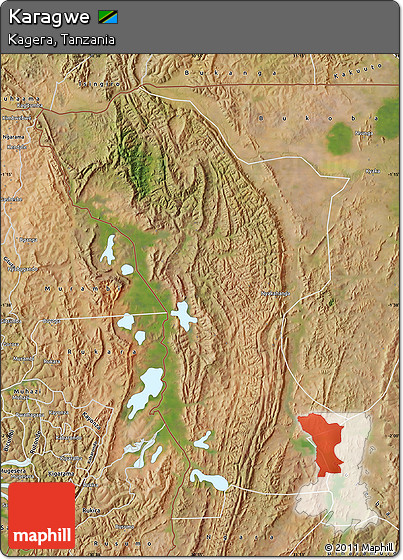 Satellite Map of Karagwe