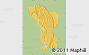 Savanna Style Map of Karagwe, single color outside