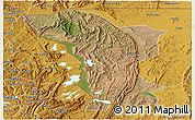 Satellite Panoramic Map of Karagwe, physical outside