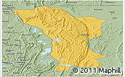 Savanna Style Panoramic Map of Karagwe