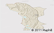 Shaded Relief Panoramic Map of Karagwe, cropped outside