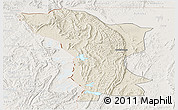 Shaded Relief Panoramic Map of Karagwe, lighten