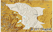 Shaded Relief Panoramic Map of Karagwe, physical outside
