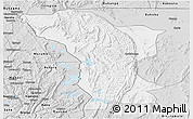 Silver Style Panoramic Map of Karagwe