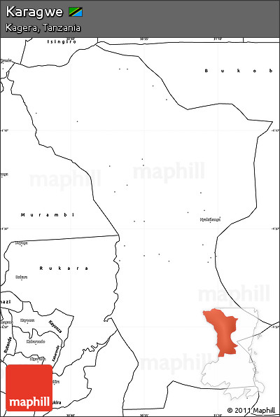 Blank Simple Map of Karagwe