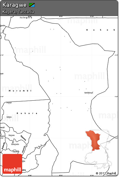 Blank Simple Map of Karagwe