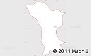 Classic Style Simple Map of Karagwe, cropped outside